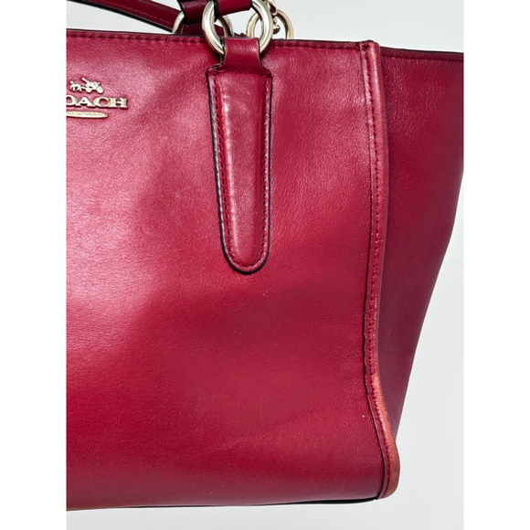 COACH G1405 33537 Red Leather Shoulder Crossbody Purse Bag - Picture 4 of 13